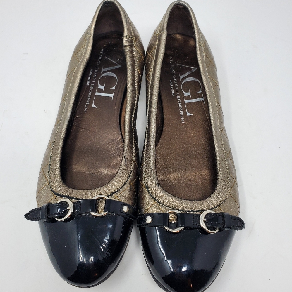 AGL captoe ballet flats slip on shoe